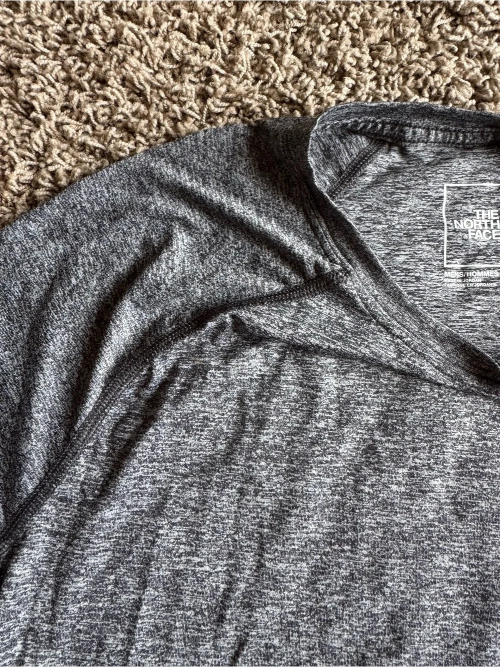 Northface Men's Gray Heather Performance Short-Sleeve Shirt